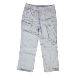 Soft Surroundings Linen Pants Medium Lavender Grey Cargo
